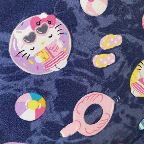 Hello Kitty by Sanrio Ladies Scrub Top Shirt Summer Beach Pool Theme Size Small - Picture 2 of 15